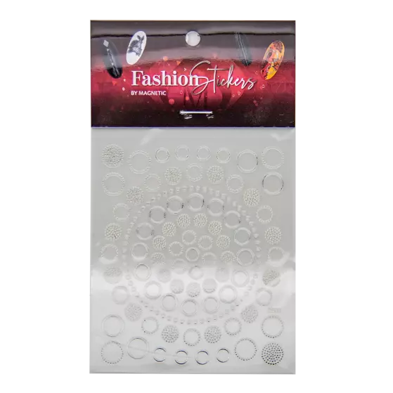  Fashion Sticker Circles Silver 117041