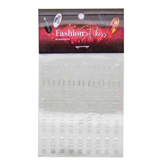 [117043]  Fashion Sticker Square Silver 117043