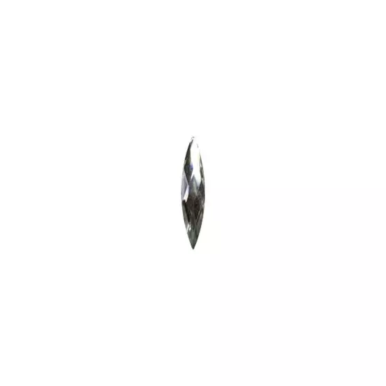 117121 Rhinestone Oval 3.5x13mm White
