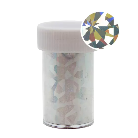118235 Transfer foil Hologram Silver Flakes 1.5m