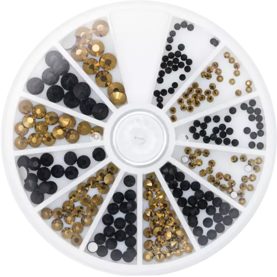 118307 Strass Gold & Black 6sizes 270 pcs