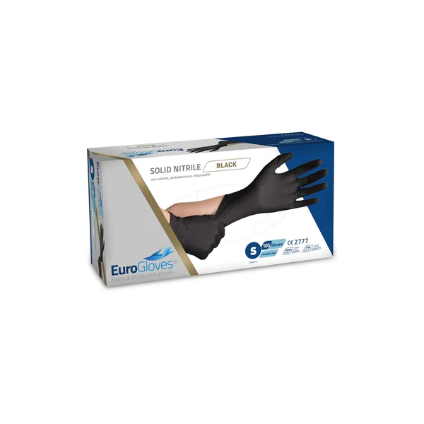 [306010] Nitrile handschoenen Solide black S 100st