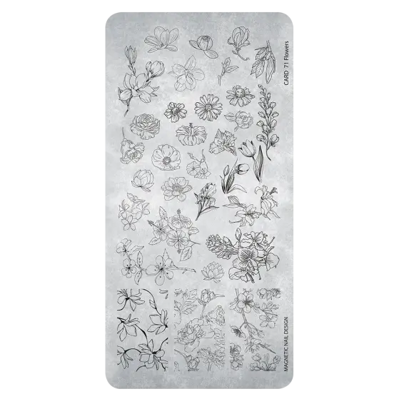 [118674] Stampingplate 71 Flowers