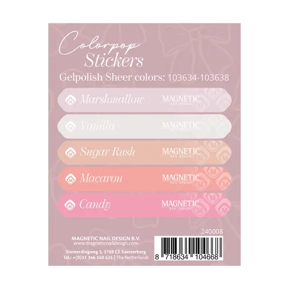 [240008] GELPOLISH SHEER COLORPOP STICKERVEL