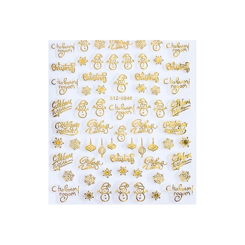 Easy Nail Art Sticker STRIKJES zilver/goud
