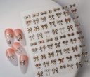 Easy Nail Art Sticker STRIKJES zilver/goud