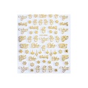 Easy Nail Art Sticker STRIKJES zilver/goud
