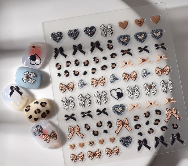 Easy Nail Art Sticker strikjes