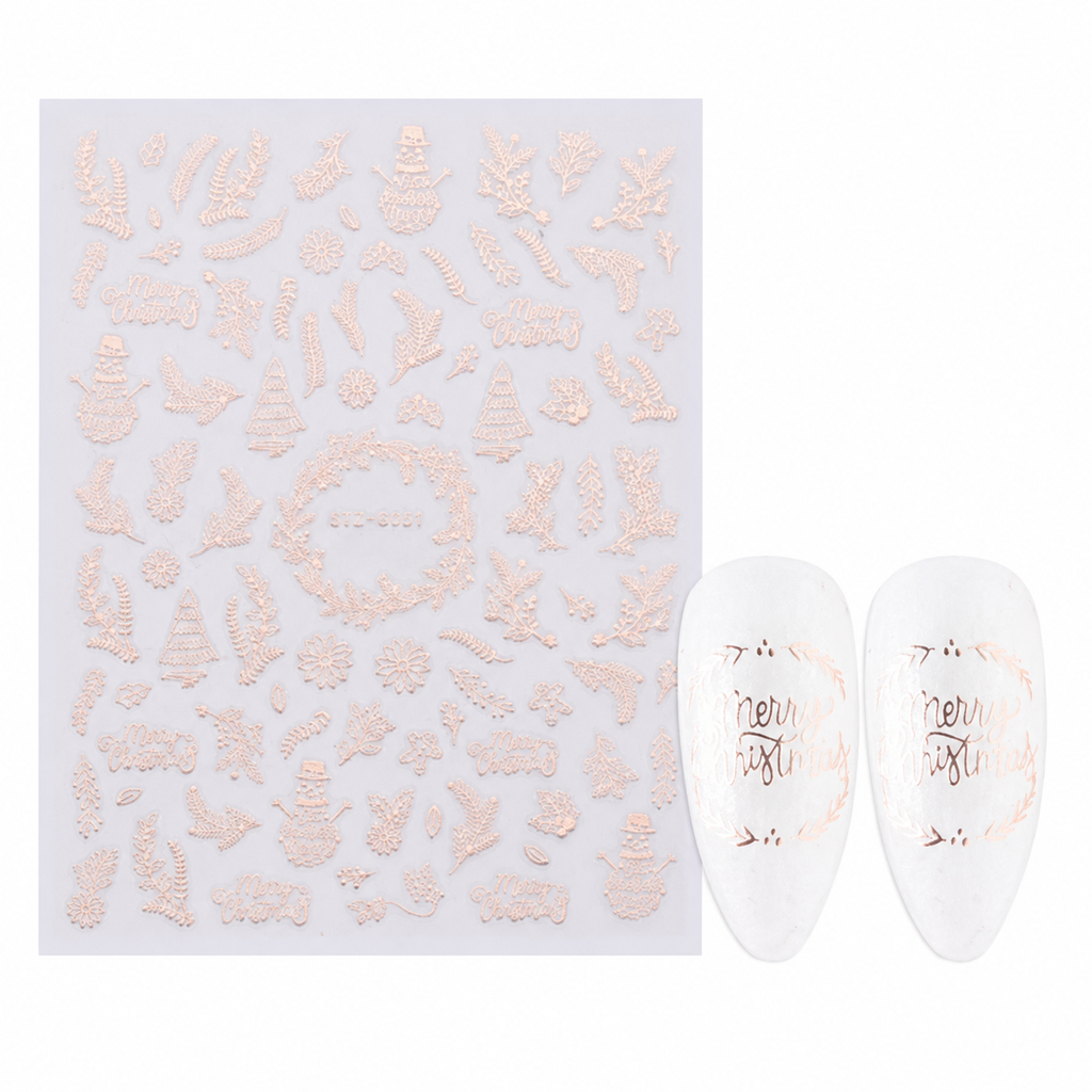 Easy Nail Art Sticker Color rose gold KERST