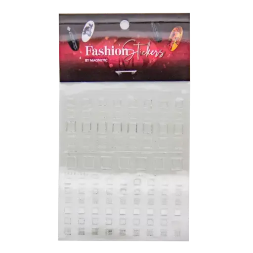 [117043]  Fashion Sticker Square Silver 117043