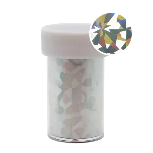 118235 Transfer foil Hologram Silver Flakes 1.5m