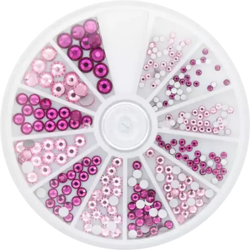118306 strass Roze & Fuchia 6 Size 270Psc