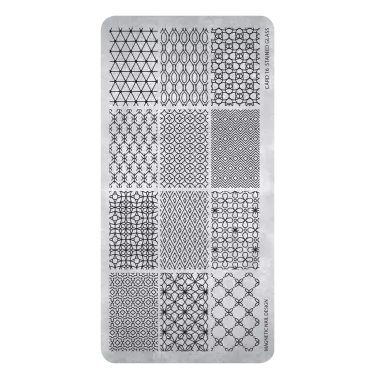 118619 stamp plate staned glass N 16