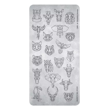 118623 Stamping Plate Geometric Animals