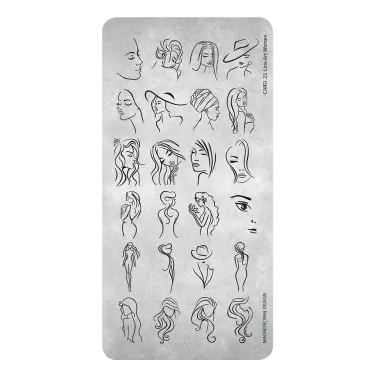 Magnetic Stamping Plate Line Art Woman  118626