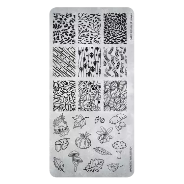 118643 Stamping Plate 40 Lots of Leafs