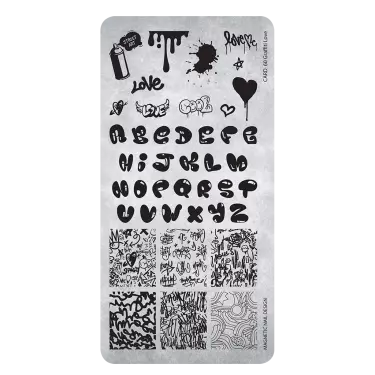 118663  Stamping Plate 60 Graffiti Love