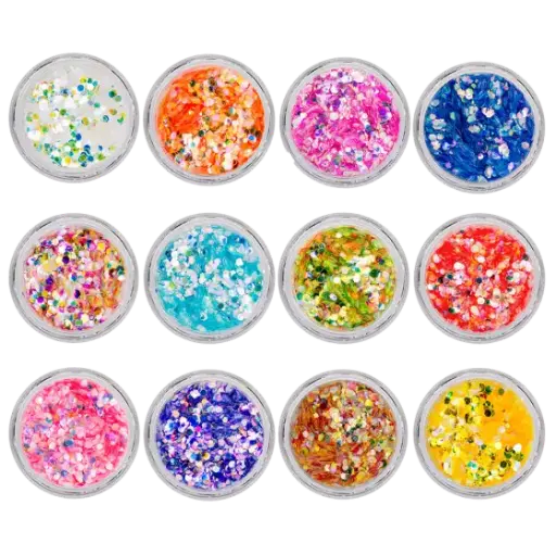 118848 Confetti Metal 12 psc