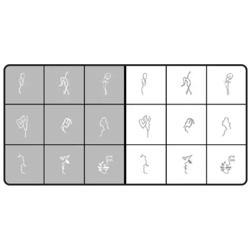 [289755] 289755 Airnails Stencil Silhouettes