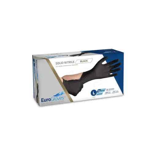 [306030] Nitrile handschoenen Solide black L 100st