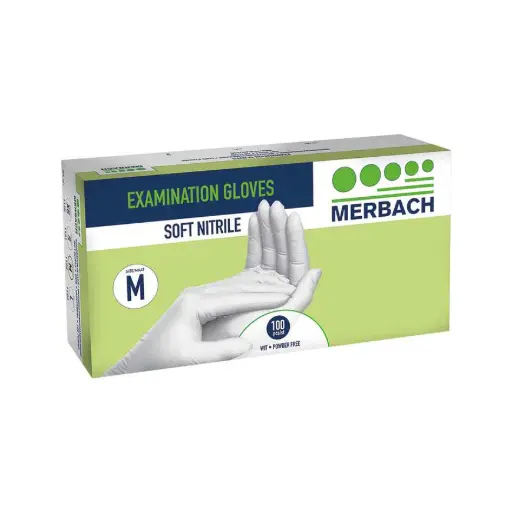 [401120] Merbach Soft Nitrile Handschoenen Wit, XS 100st   