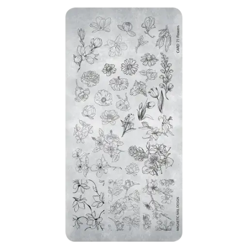 [118674] Stampingplate 71 Flowers